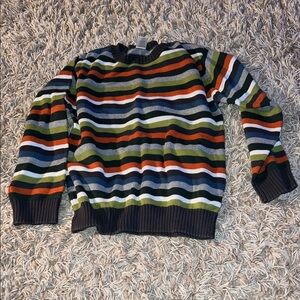 Gymboree Kids Striped Sweater - Green, Blue, Orange, White, grey